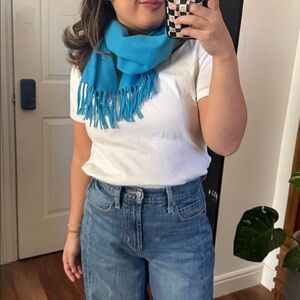 Made in Scotland 100% Cashmere Electric Blue Scarve. OS